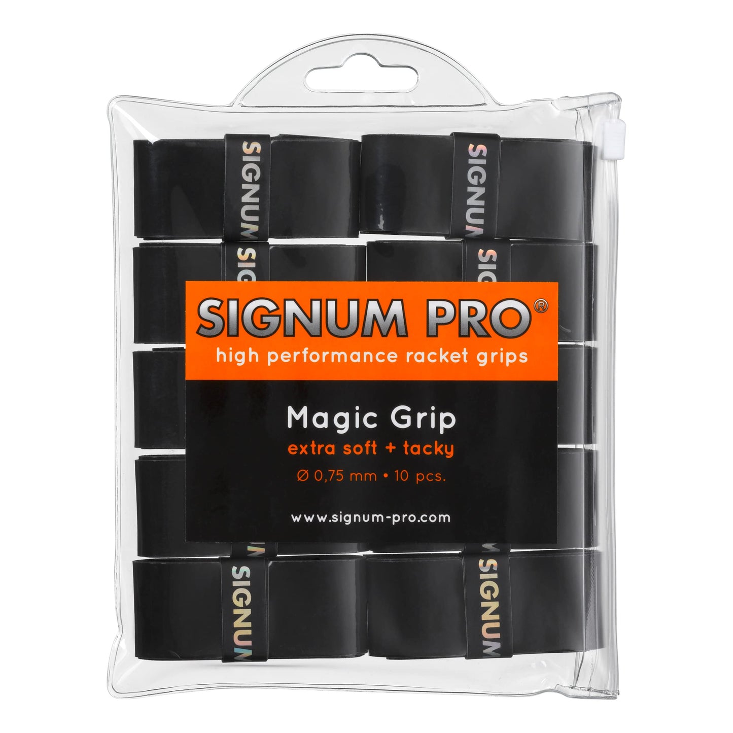 Signum Pro Performance Grip Overgrip da Tennis - Confezione da 10 (Bianco o Nero)