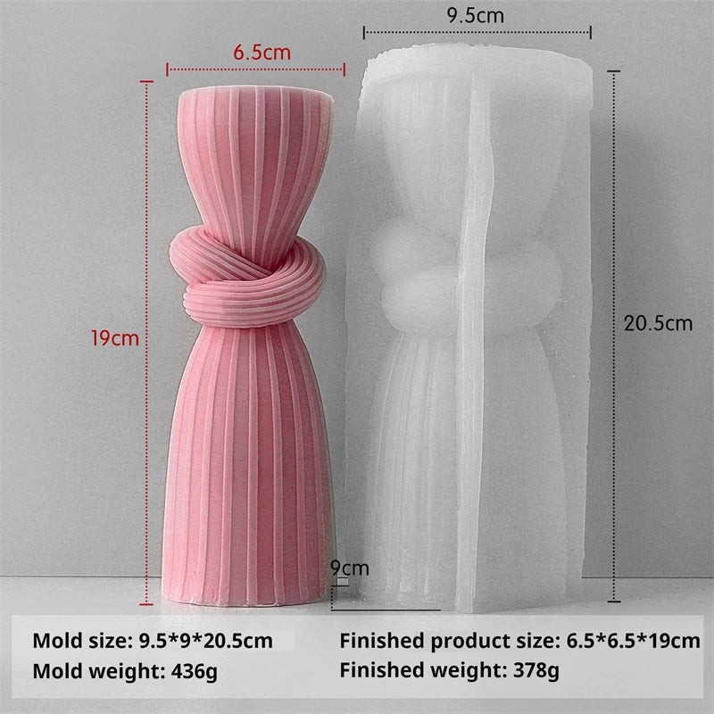 Stampo in Silicone 3D Nodo per Candele Fai da Te | Muffa per Sapone Artigianale, Aromaterapia, Resistente al Calore