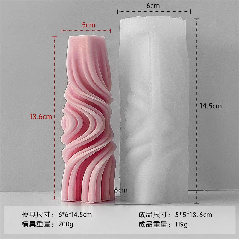 Stampo in Silicone 3D Nodo per Candele Fai da Te | Muffa per Sapone Artigianale, Aromaterapia, Resistente al Calore