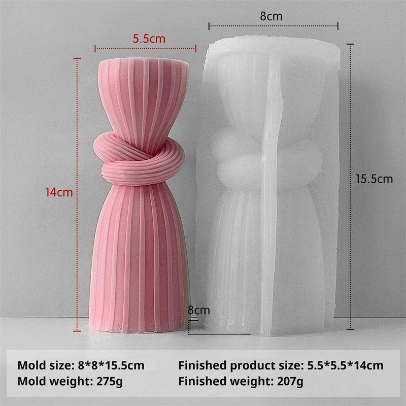 Stampo in Silicone 3D Nodo per Candele Fai da Te | Muffa per Sapone Artigianale, Aromaterapia, Resistente al Calore