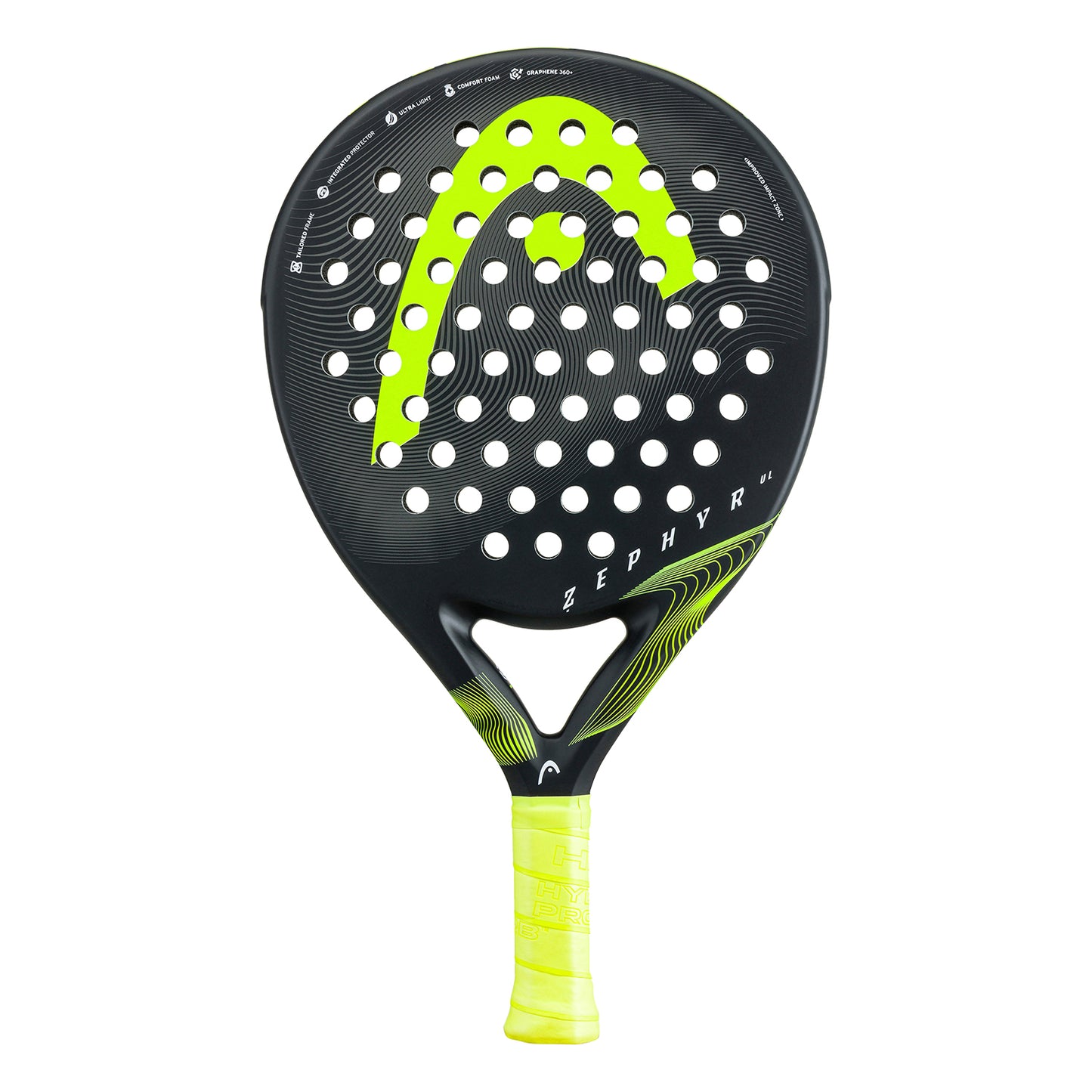Head Zephyr UL 2023 Padel Black/Yellow: Leggerezza, Potenza e Comfort per Ogni Giocatore