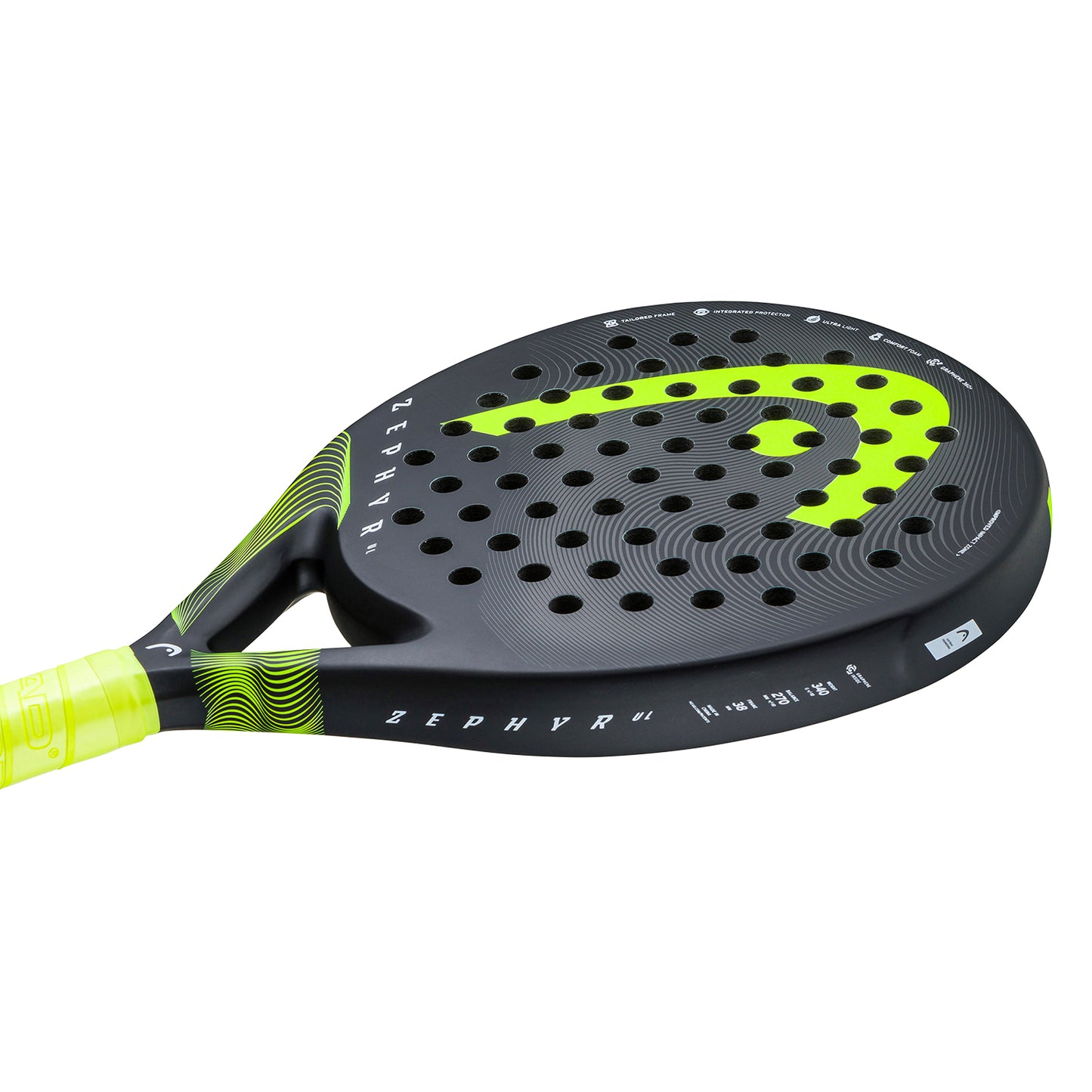 Head Zephyr UL 2023 Padel Black/Yellow: Leggerezza, Potenza e Comfort per Ogni Giocatore