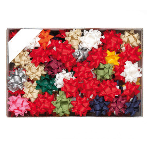 Stelle in Rafia Sintetica 14mm – Colori Assortiti – Confezione da 100 Pezzi Brizzolari
