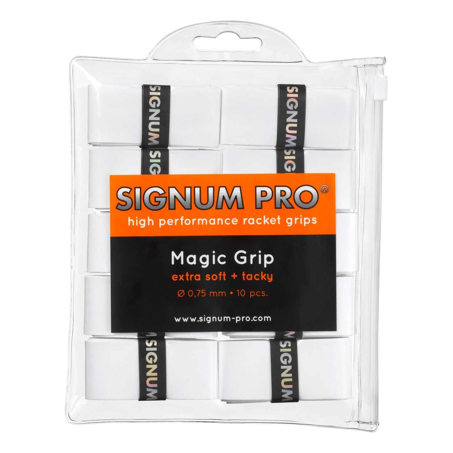Signum Pro Performance Grip Overgrip da Tennis - Confezione da 10 (Bianco o Nero)