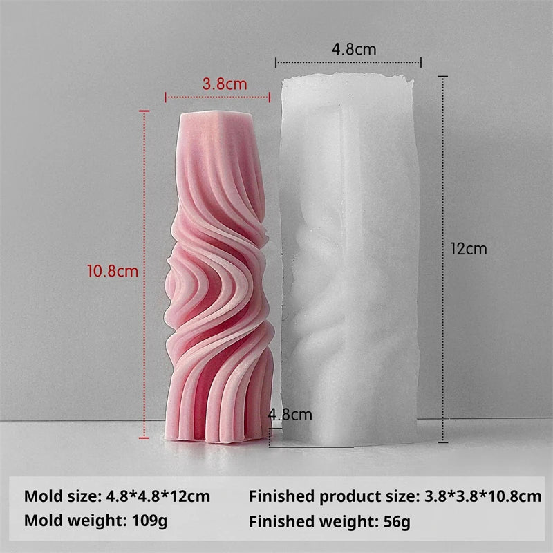 Stampo in Silicone 3D Nodo per Candele Fai da Te | Muffa per Sapone Artigianale, Aromaterapia, Resistente al Calore
